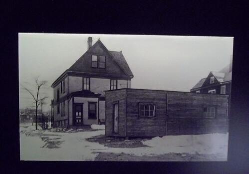 Backyard of the Davidson home at 37th  St.  and Highland Blvd.   This image is in the Harley-Davidson Museum proper.