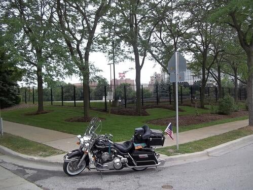 The original 1903 H-D Shed was located just inside that fenced area inside the Miller Brewery Parking Lot.  