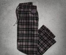 Black Plaid Flannel Lounge Pants