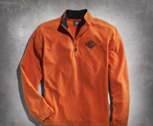Orange 1/4 Zip Logo Fleece