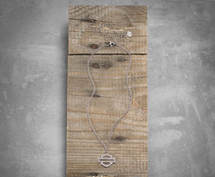 Crystal Bar & Shield Necklace
