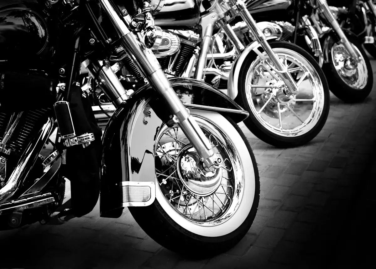 Bikes in a row